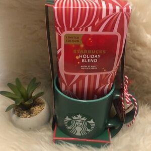 STARBUCKS Holiday Blend Green Mug GIFT SET Limited Edition NEW